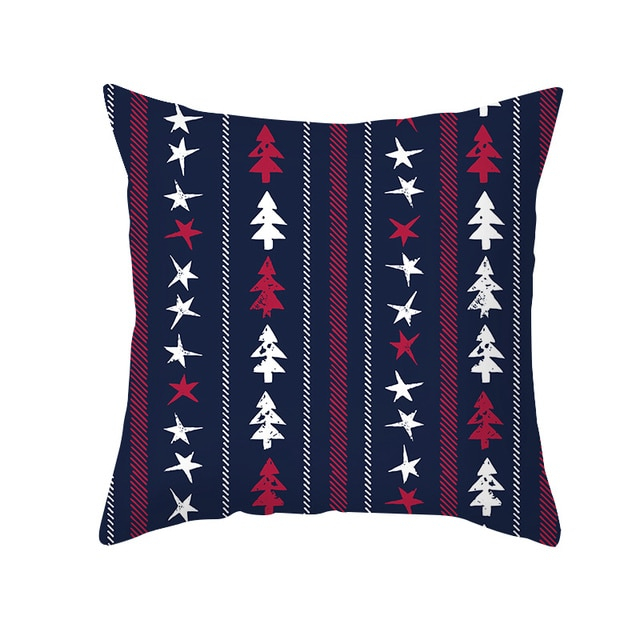 Christmas Cushion - Blue Pattern