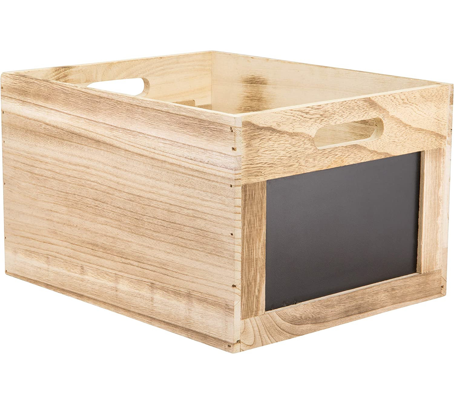 Wooden Crate with Chalkboard