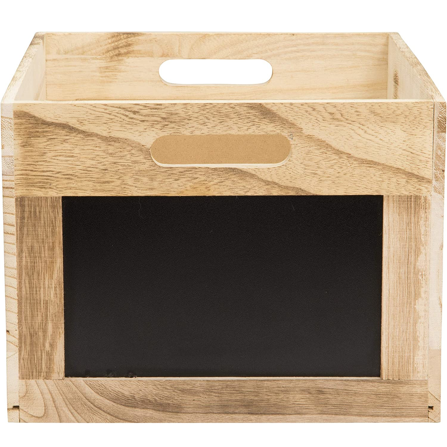 Wooden Crate with Chalkboard